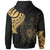 Samoa Custom Zip Hoodie Samoan Tatau Gold Patterns - Polynesian Pride