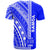 Samoa T Shirt Barcode Blue Color - Polynesian Pride