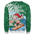 Christmas Sweatshirt 01 - Santa Claus With Surfboard - Polynesian Pride