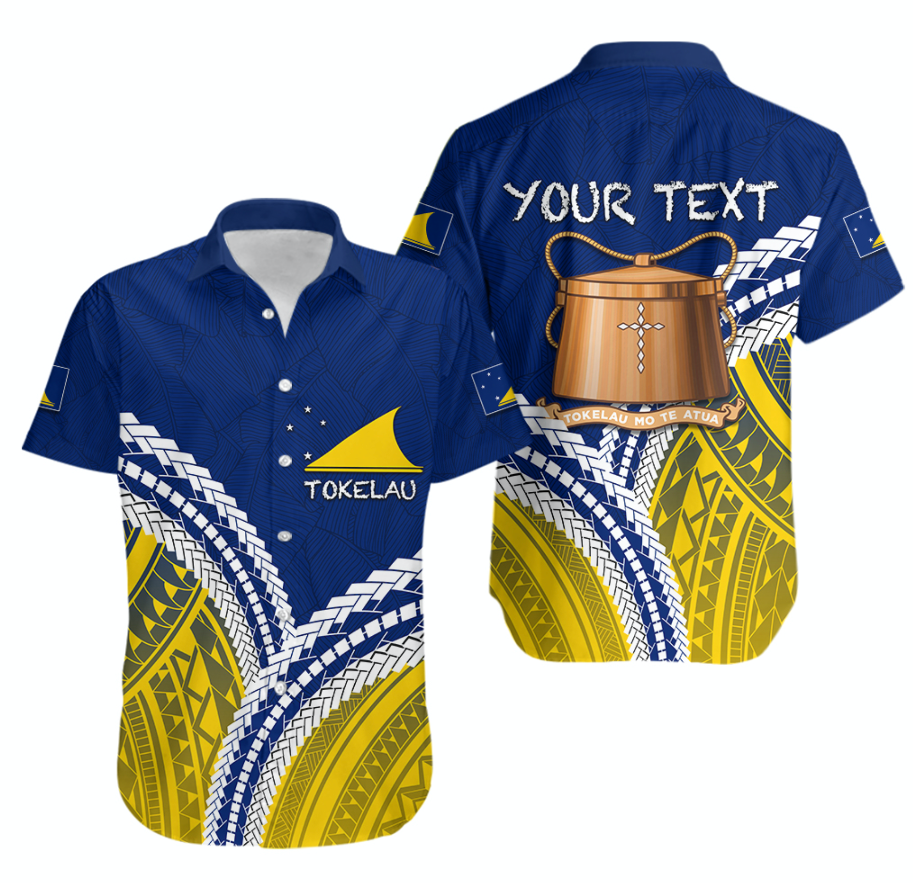 (Custom Personalised)Tokelau Hawaiian Shirt LT6 Unisex Blue - Polynesian Pride