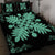 Hawaiian Quilt Maui Plant And Hibiscus Pattern Quilt Bed Set - Seafoarm Black - AH - Polynesian Pride