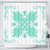 Hawaiian Quilt Maui Plant And Hibiscus Shower Curtain - Seafoarm White - AH 177 x 172 (cm) Seafoarm - Polynesian Pride