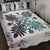 Hawaiian Quilt Maui Plant And Hibiscus Pattern Quilt Bed Set - Shell White - AH - Polynesian Pride