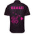 Hawaii Kakau Polynesian Turtle Map Short Sleeve Shirt - Pink - Polynesian Pride