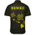 Hawaii Kakau Polynesian Three Turtles Map Short Sleeve Shirt - Yellow - Polynesian Pride