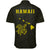 Hawaii Kakau Polynesian Turtle Map Short Sleeve Shirt - Yellow - Polynesian Pride