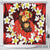 Kanaka Mother And Child Plumeria Leis Polynesian Shower Curtain - Warm Heart - AH 177 x 172 (cm) Red - Polynesian Pride