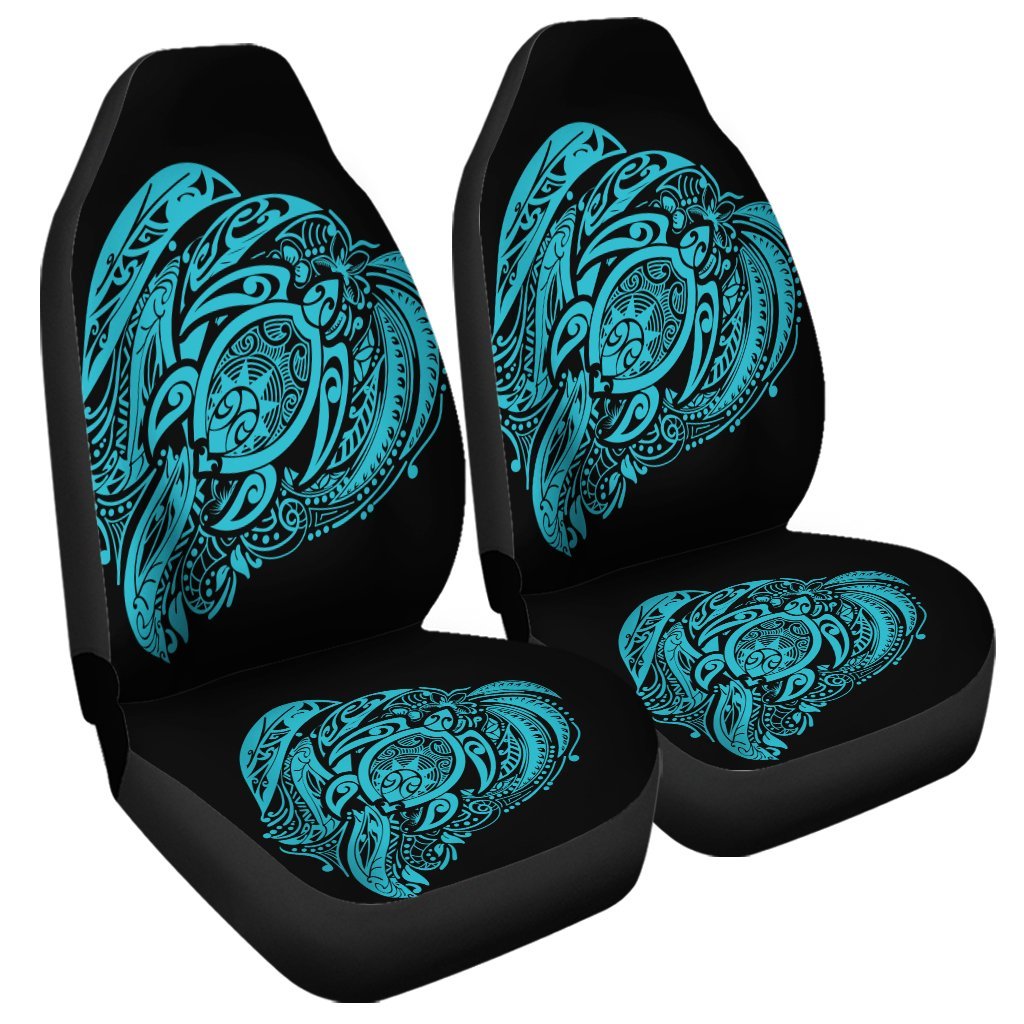 Simple Car Seat Covers Blue AH Universal Fit Black - Polynesian Pride