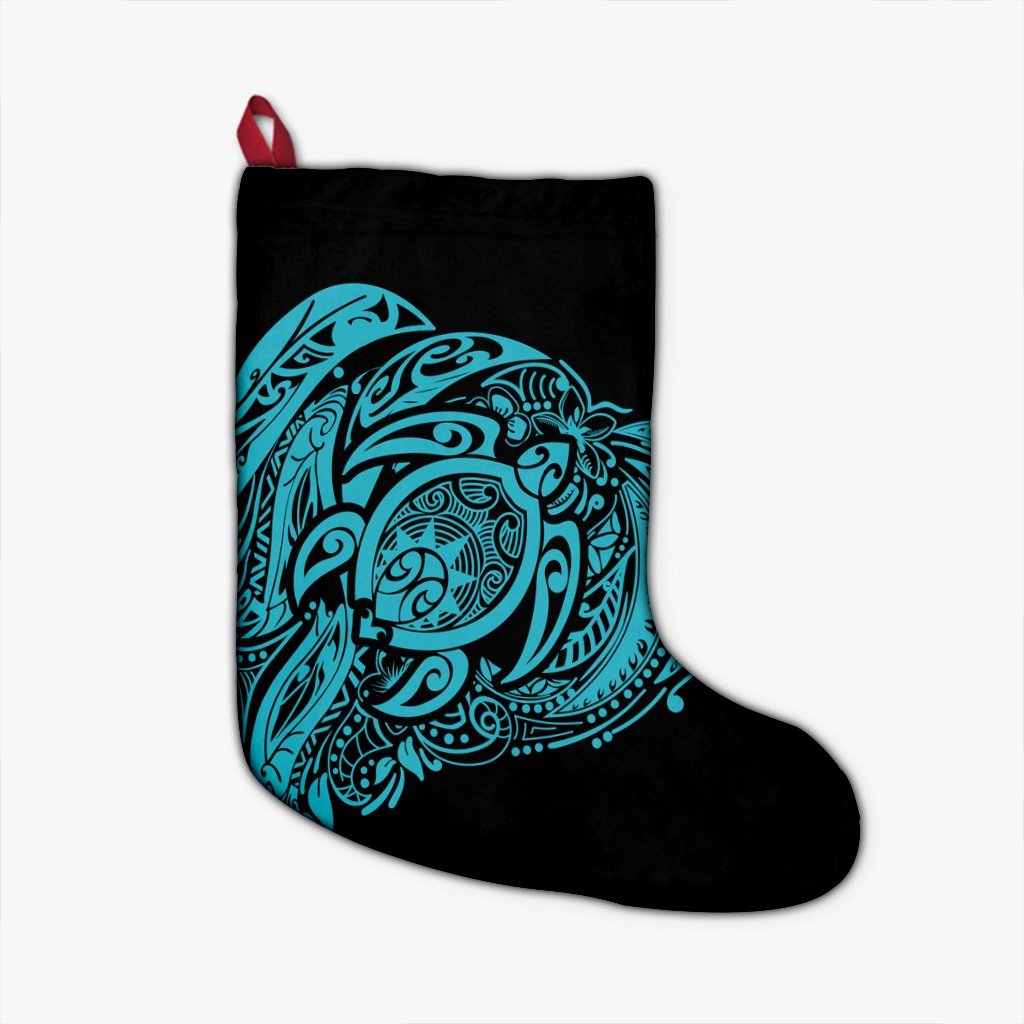 Simple Christmas Stocking Blue AH Christmas Stocking 26 X 42 cm Black - Polynesian Pride