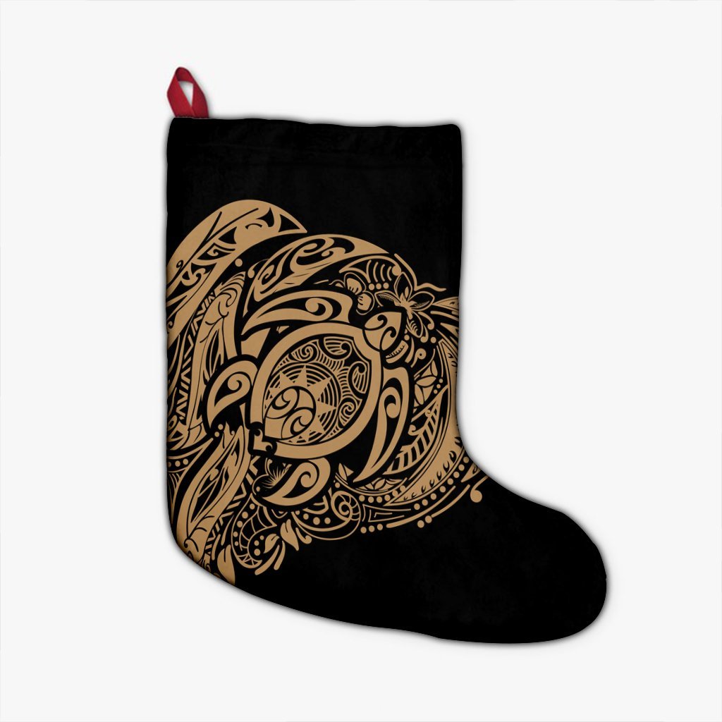 Simple Christmas Stocking Gold AH Christmas Stocking 26 X 42 cm Black - Polynesian Pride