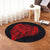 Simple Round Carpet Red AH - Polynesian Pride