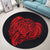 Simple Round Carpet Red AH - Polynesian Pride