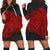 Simple Hoodie Dress Red AH Black - Polynesian Pride