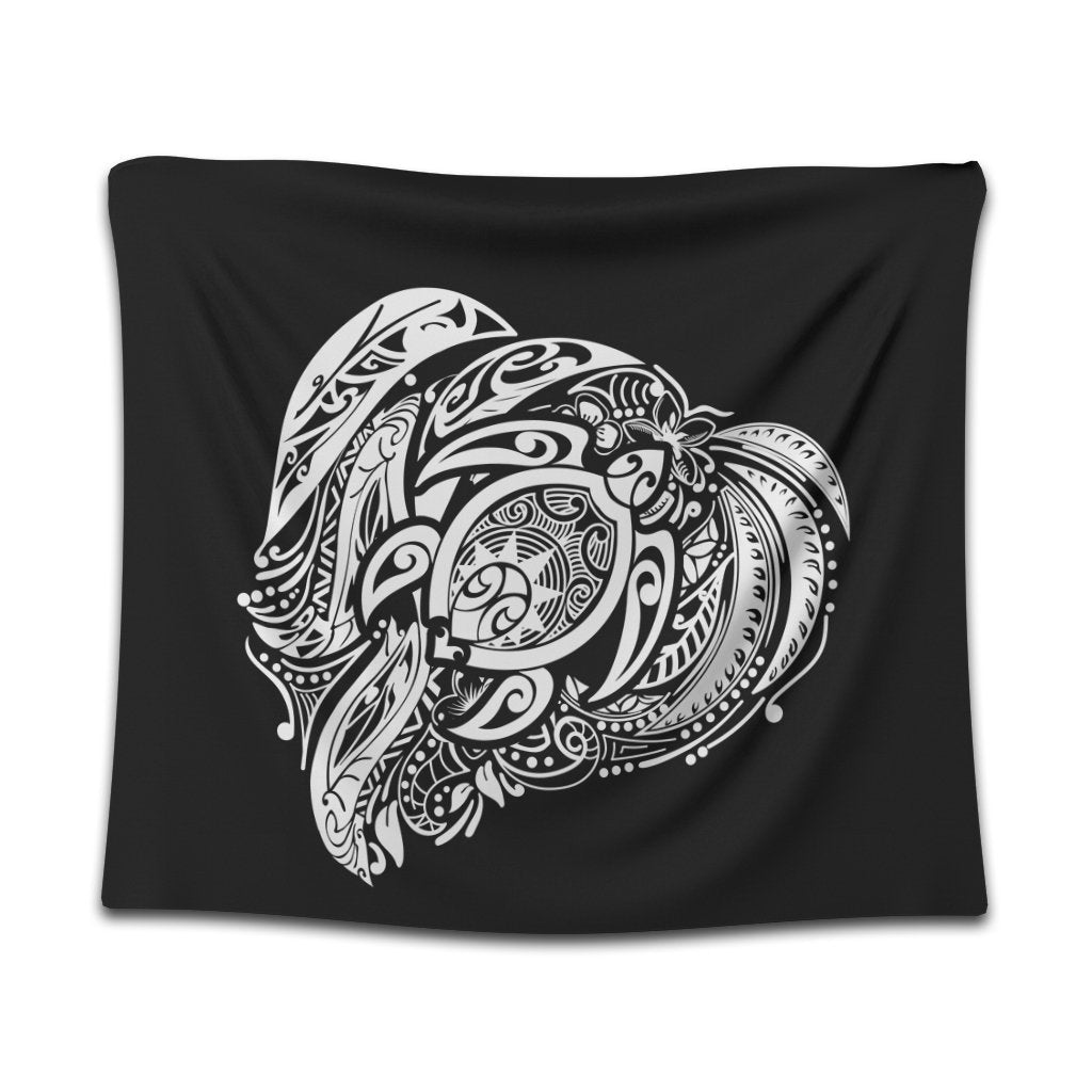 Simple Tapestry White AH Wall Tapestry Black - Polynesian Pride