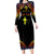 Vanuatu Proud To Be A Ni-Van - Polynesian Pattern Long Sleeves Bodydress - Tafea Province LT7 Women Black - Polynesian Pride