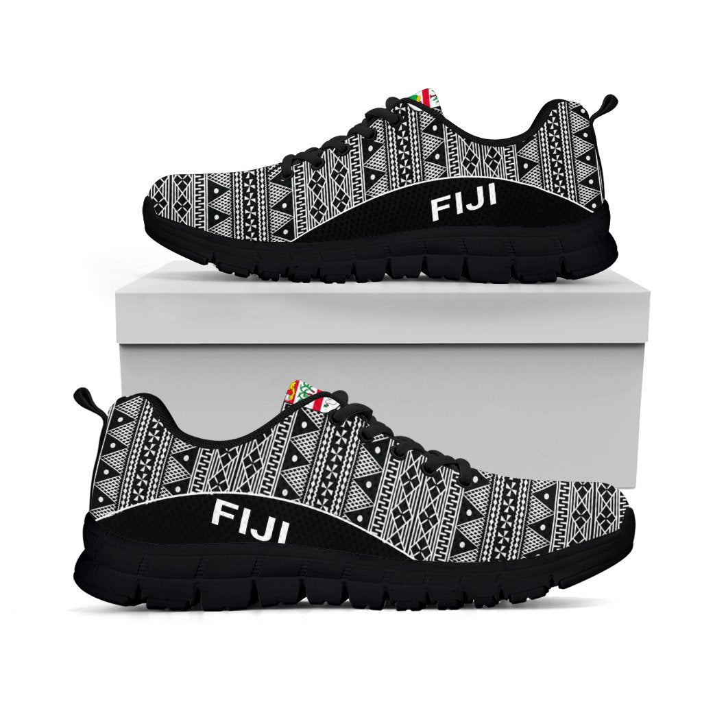 Fiji Sneakers - Tapa Pattern Sport Style White - Polynesian Pride