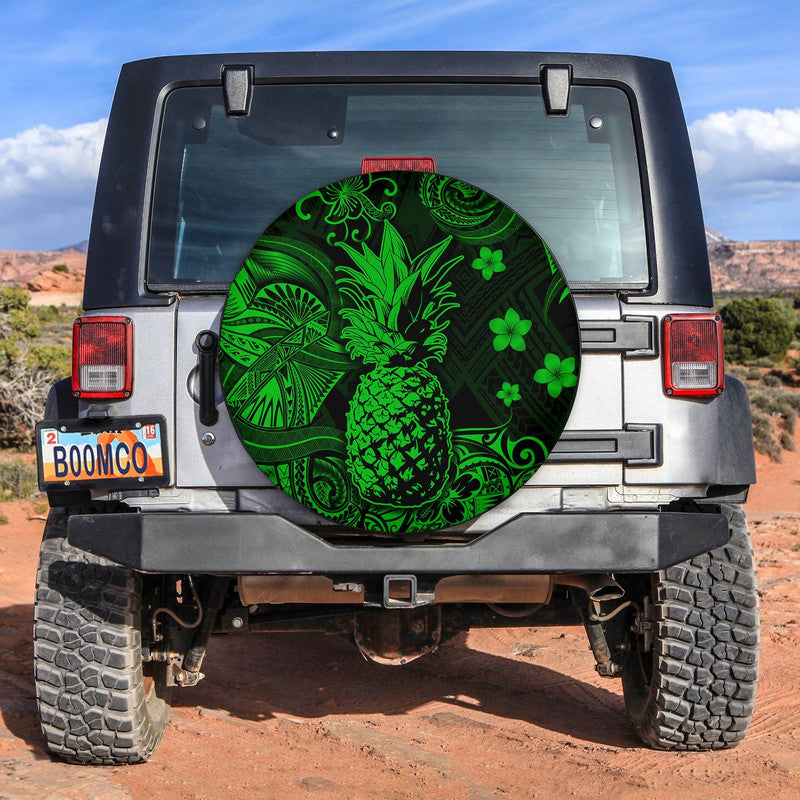 Hawaii Pineapple Polynesian Spare Tire Cover Unique Style - Green LT8 Green - Polynesian Pride