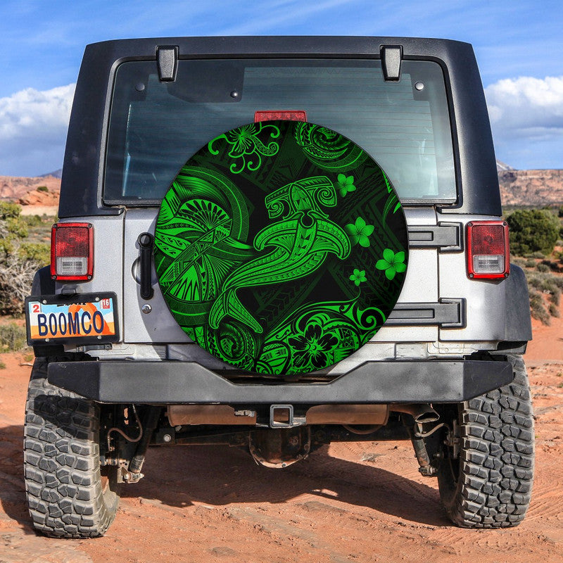 Hawaii Hammer Shark Polynesian Spare Tire Cover Unique Style - Green LT8 Green - Polynesian Pride