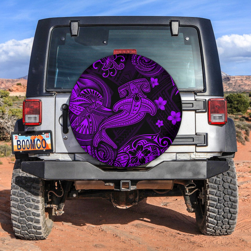 Hawaii Hammer Shark Polynesian Spare Tire Cover Unique Style - Purple LT8 Purple - Polynesian Pride