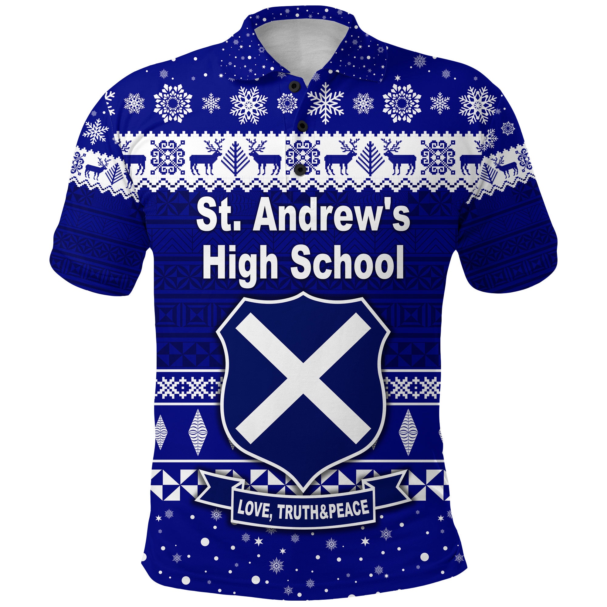 St. andrews High School Christmas Polo Shirt Simple Style LT8 - Polynesian Pride