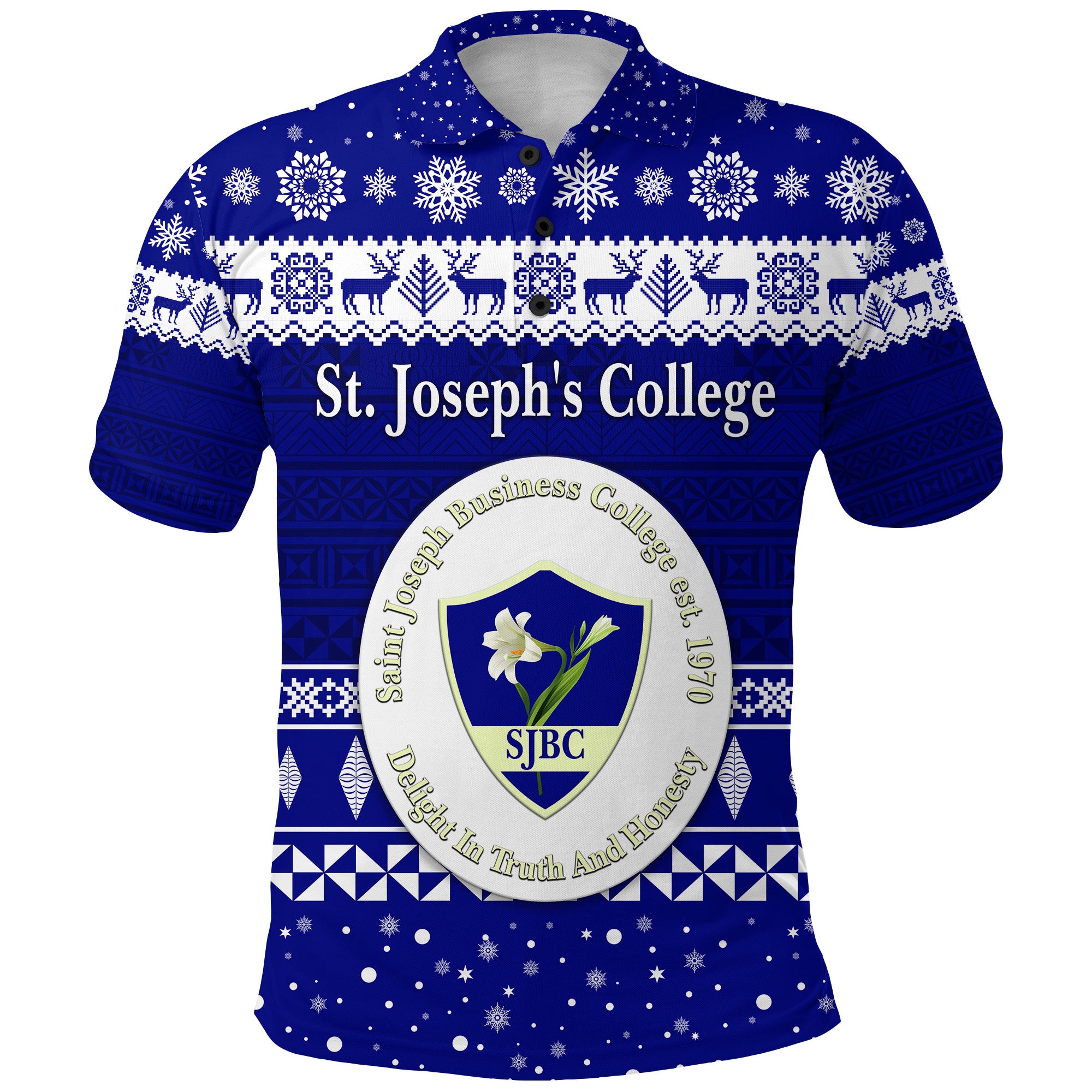 St. Josephs College Christmas Polo Shirt Simple Style LT8 - Polynesian Pride