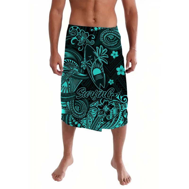 Hawaii Surfing Polynesian Lavalava Unique Style Turquoise LT8 Turquoise - Polynesian Pride