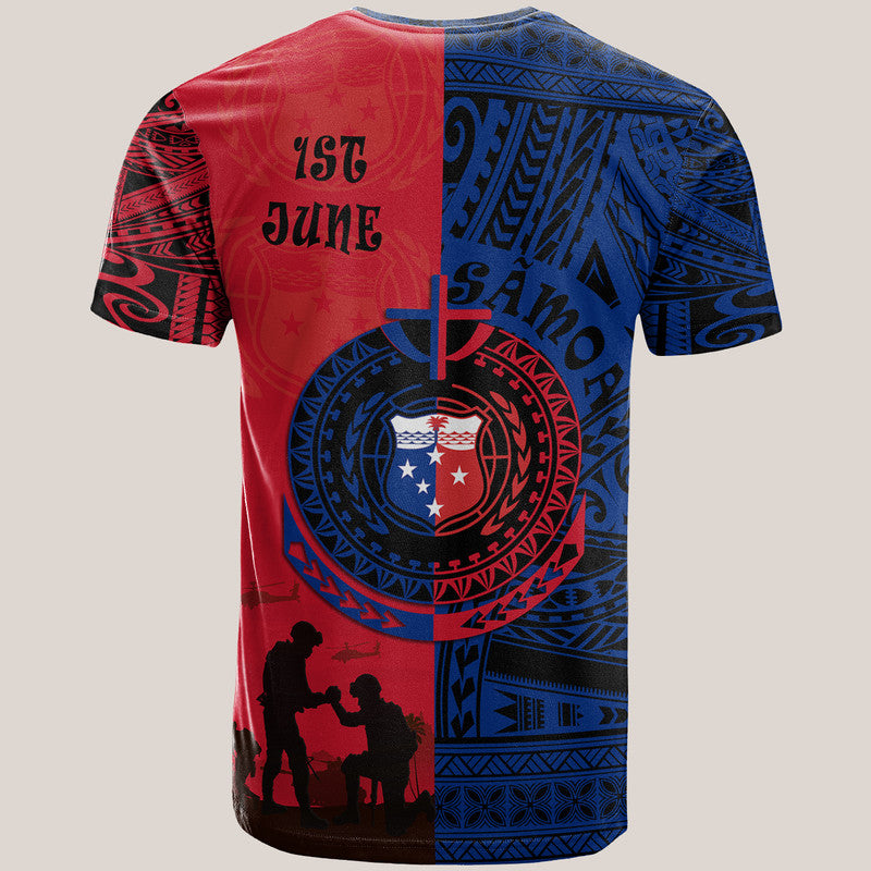 Samoa Independence Day T Shirt Military Polynesian Pattern LT9 - Polynesian Pride