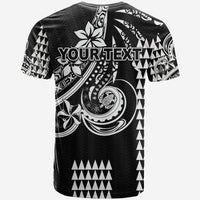 Custom Kakau Hawaiian Polynesian T Shirt Black LT6 - Polynesian Pride