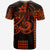 Custom Kakau Hawaiian Polynesian T Shirt Orange LT6 - Polynesian Pride