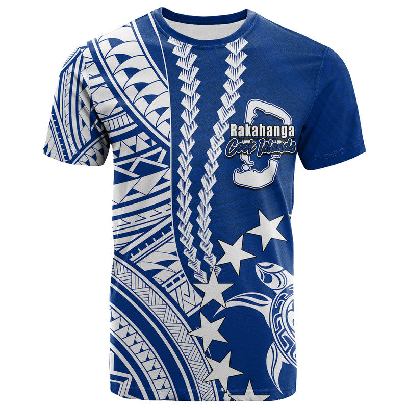 Cook Islands Rakahanga Polynesian T Shirt LT6 Blue - Polynesian Pride