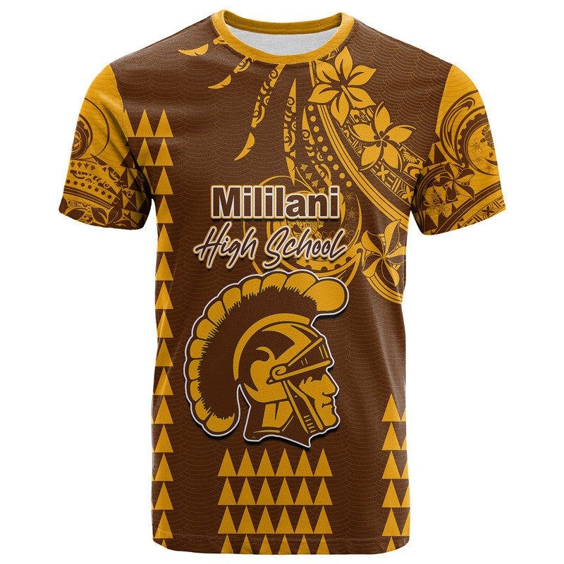 Hawaii High School Mililani T Shirt Mix Kakau LT6 Yellow - Polynesian Pride
