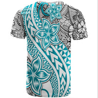 Traditional Polynesian Tribal Tattoo Retro T Shirt Turquoise LT9 - Polynesian Pride