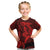 Custom Hawaii T Shirt Shark and Turtle Mix Kakau Red LT9 - Polynesian Pride