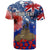 Custom New Zealand ANZAC Day T Shirt Grunge Aotearoa Flag and Red Poppy LT9 - Polynesian Pride