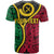 Custom Vanuatu T Shirt Tribal Vanuatu Coat of Arms Flag Style LT9 - Polynesian Pride