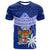 Custom Fiji Coat of Arms T Shirt Polynesian Tapa Palm Tree LT9 Blue - Polynesian Pride