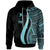 Yap Hoodie Turquoise Tentacle Tribal Pattern Unisex Turquoise - Polynesian Pride