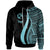 Tonga Hoodie Turquoise Tentacle Tribal Pattern Unisex Turquoise - Polynesian Pride