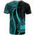 Samoa Custom T Shirt Turquoise Micronesian Tentacle Tribal Pattern - Polynesian Pride