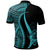 Guam Custom Polo Shirt Turquoise Polynesian Tentacle Tribal Pattern - Polynesian Pride