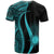 Marshall Islands T Shirt Turquoise Polynesian Tentacle Tribal Pattern - Polynesian Pride