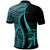 Fiji Custom Polo Shirt Turquoise Polynesian Tentacle Tribal Pattern - Polynesian Pride