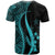 Kosrae Custom T Shirt Turquoise Micronesian Tentacle Tribal Pattern - Polynesian Pride