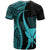 Hawaii Custom T Shirt Kanaka Maoli Turquoise Polynesian Tentacle Tribal Pattern - Polynesian Pride