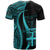 Fiji T Shirt Turquoise Polynesian Tentacle Tribal Pattern - Polynesian Pride