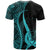 Pohnpei T Shirt Turquoise Micronesian Tentacle Tribal Pattern - Polynesian Pride