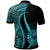 Tahiti Polo Shirt Turquoise Polynesian Tentacle Tribal Pattern - Polynesian Pride