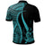 Vanuatu Polo Shirt Turquoise Polynesian Tentacle Tribal Pattern - Polynesian Pride