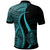 Palau Custom Polo Shirt Turquoise Polynesian Tentacle Tribal Pattern - Polynesian Pride