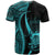 Tuvalu Custom T Shirt Turquoise Micronesian Tentacle Tribal Pattern - Polynesian Pride